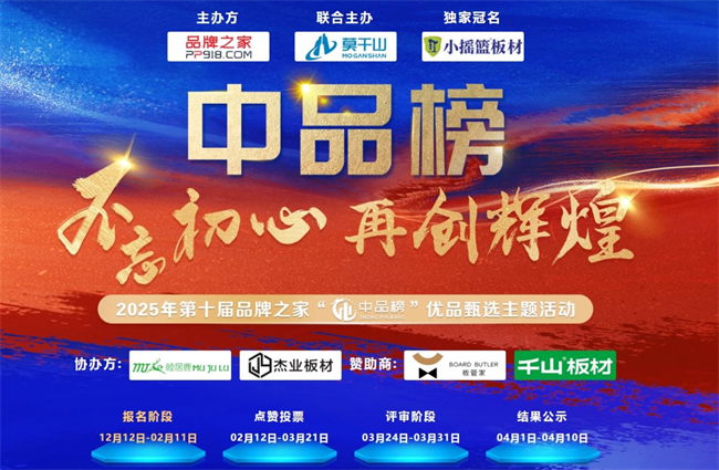见证辉煌:2025 “中品榜”健康板材十大品牌榜单公布