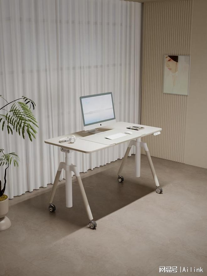 爱琳智能升降桌 A9 奶油白评测：肤感无醛 + 双电机 全能生活优选(图6)