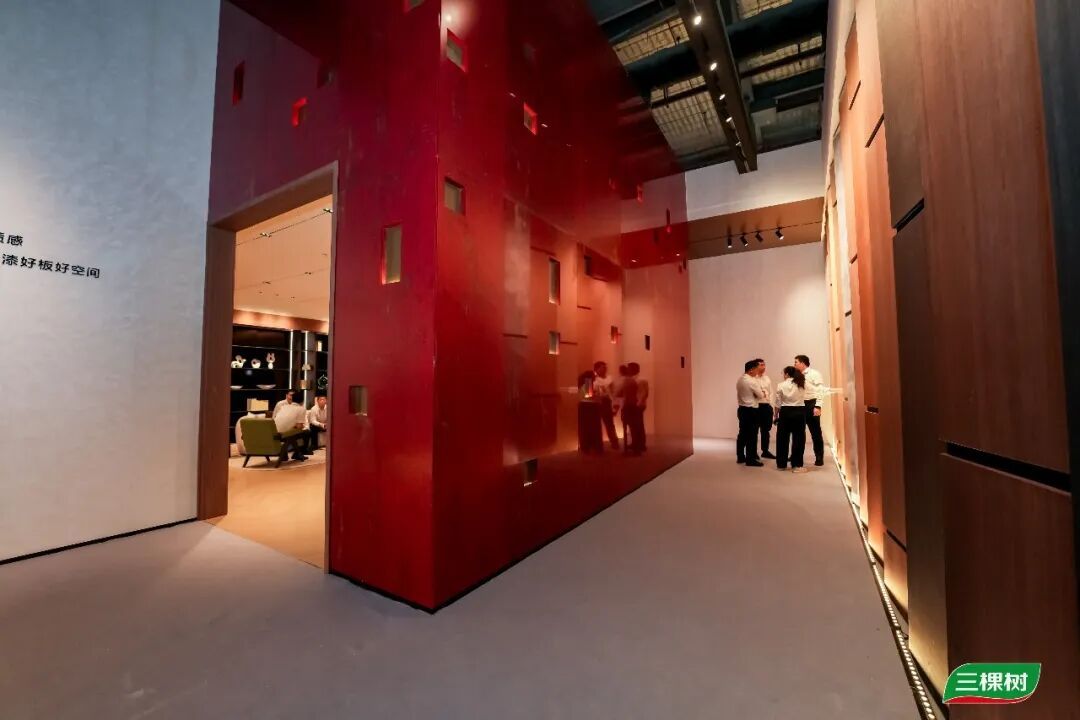 好漆好板好空间｜三棵树小森板引爆广州定制家居展(图3)